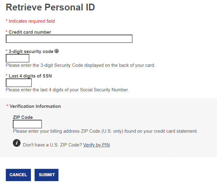 retrieve myaccountaccess id