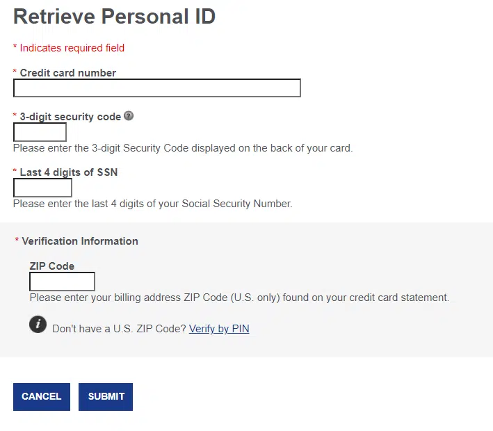 retrieve myaccountaccess id